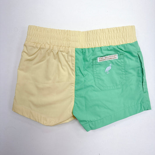 Sheffield Shorts - Broadcloth Gibson Island Green/Buckhead Blue Color Block