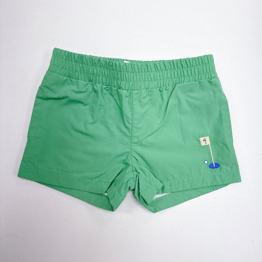 Sheffield Shorts - Broadcloth Gibson Island Green Golf