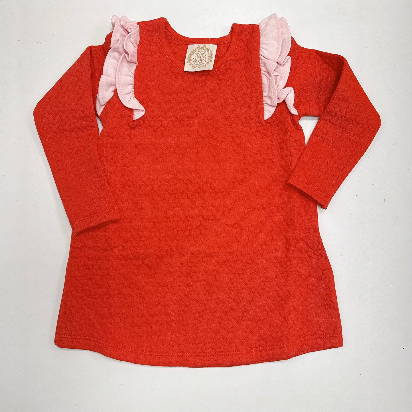 LS Rueling Ruffle Dress