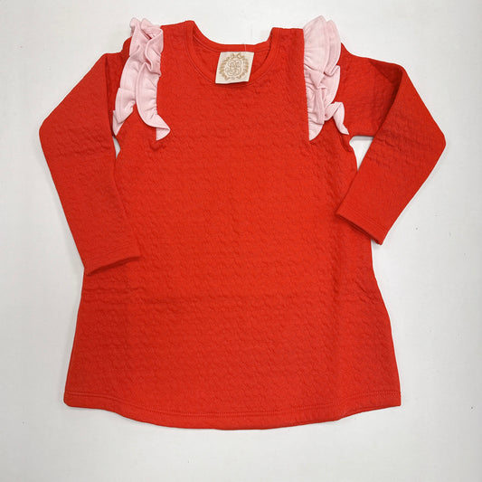 LS Rueling Ruffle Dress