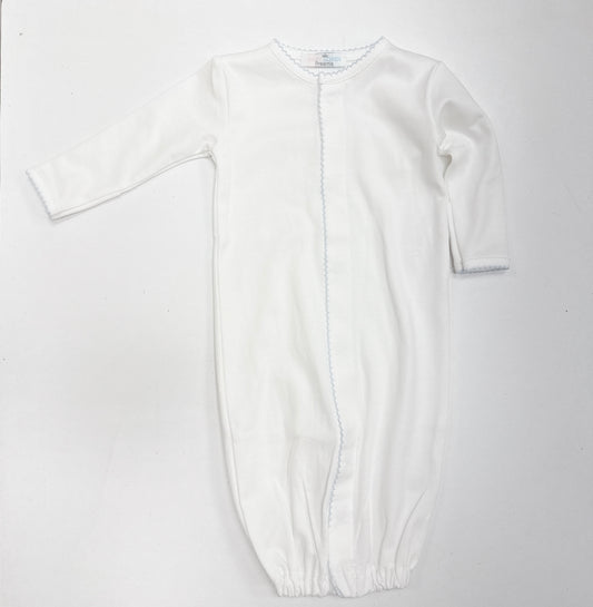 White Converter Gown Blue Trim