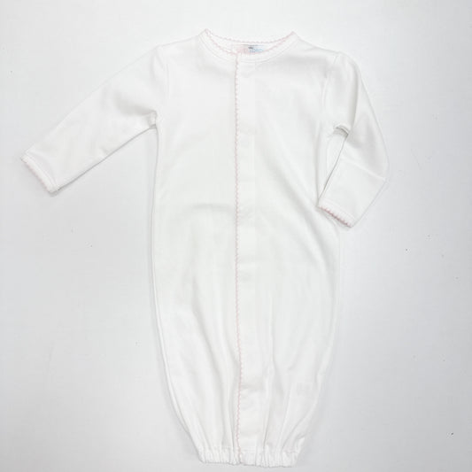 White Converter Gown Pink Trim