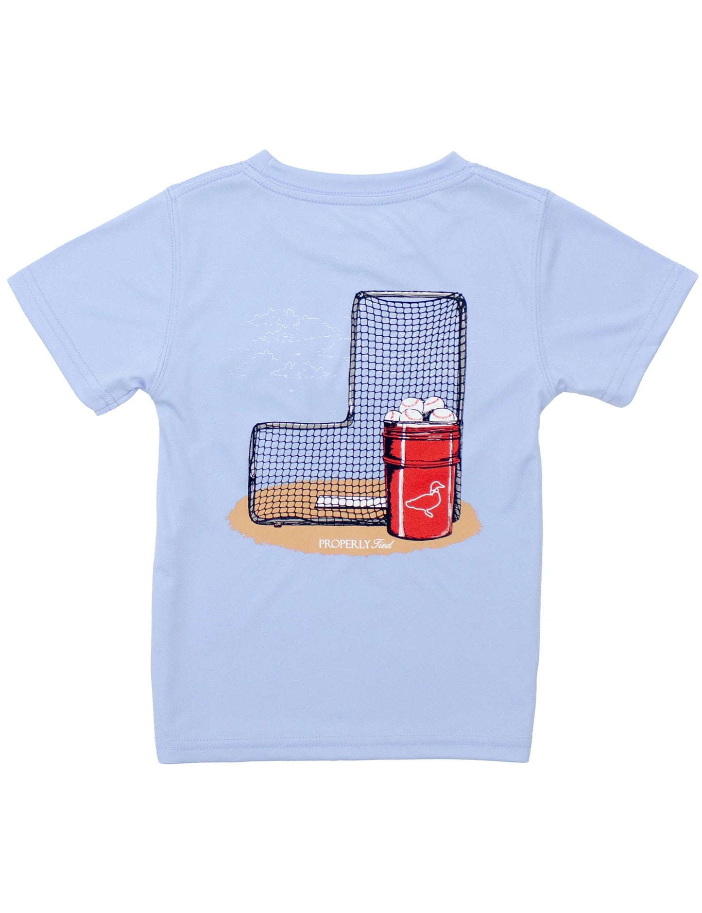 Boys Performance Tee - Baseball Bucket Light Blue