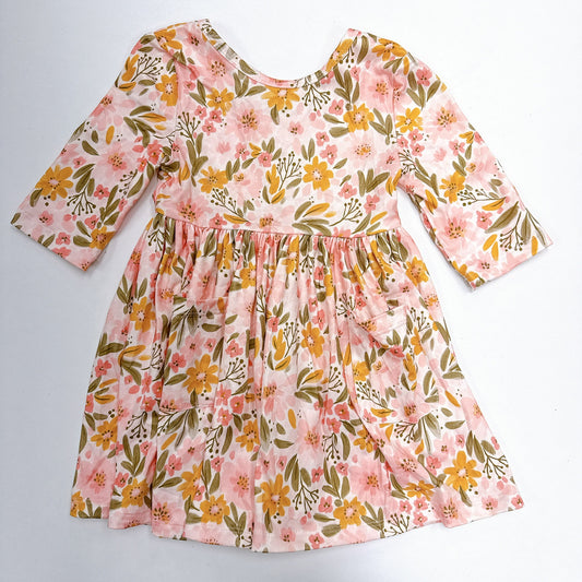 Pretty Peachy 3/4 sleeve dress