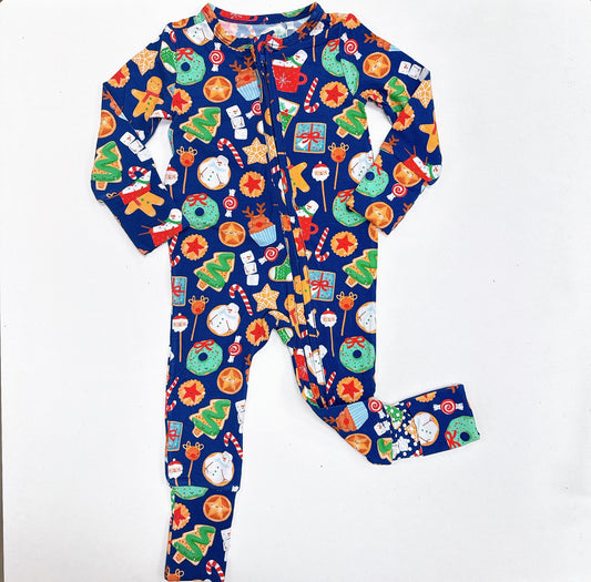 2 way Zipper Romper Christmas Treats