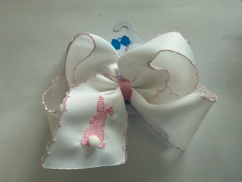 King moonstitch pink bunny bow