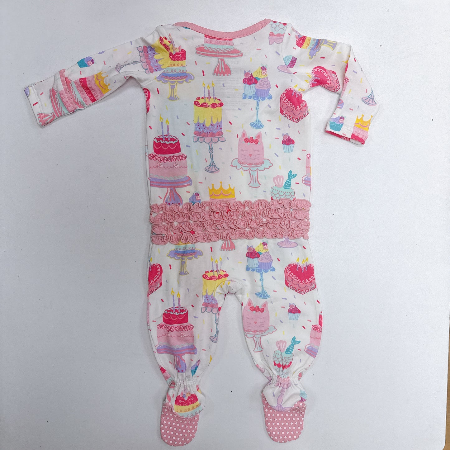 Cake Party Ruffle One Piece Footie