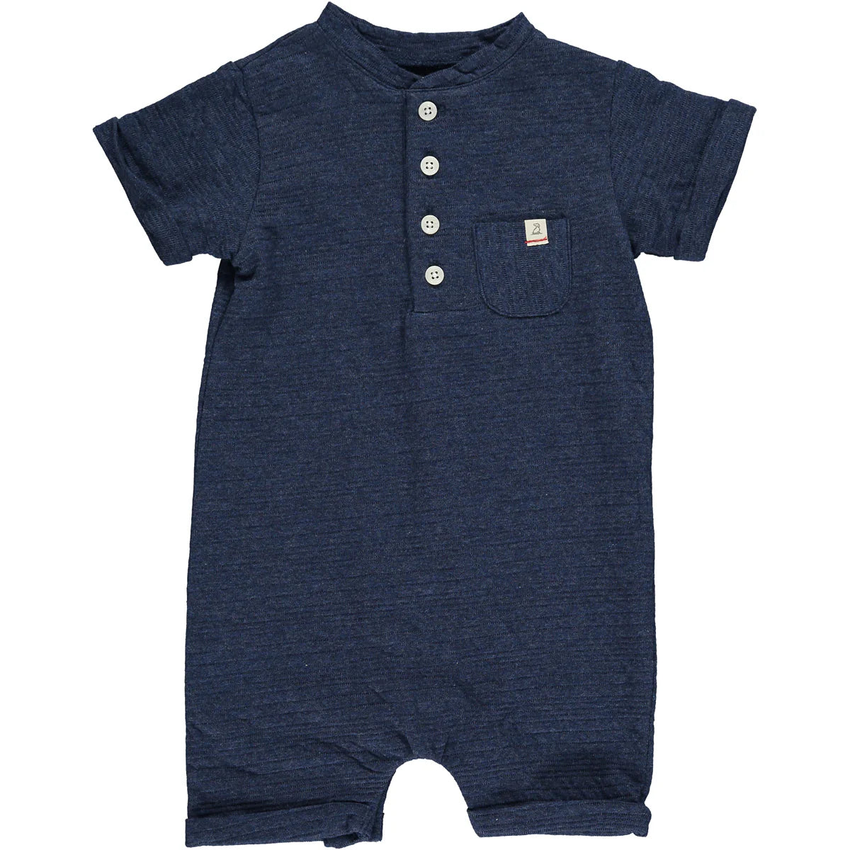 Cambrone Navy Ribbed Henley Romper