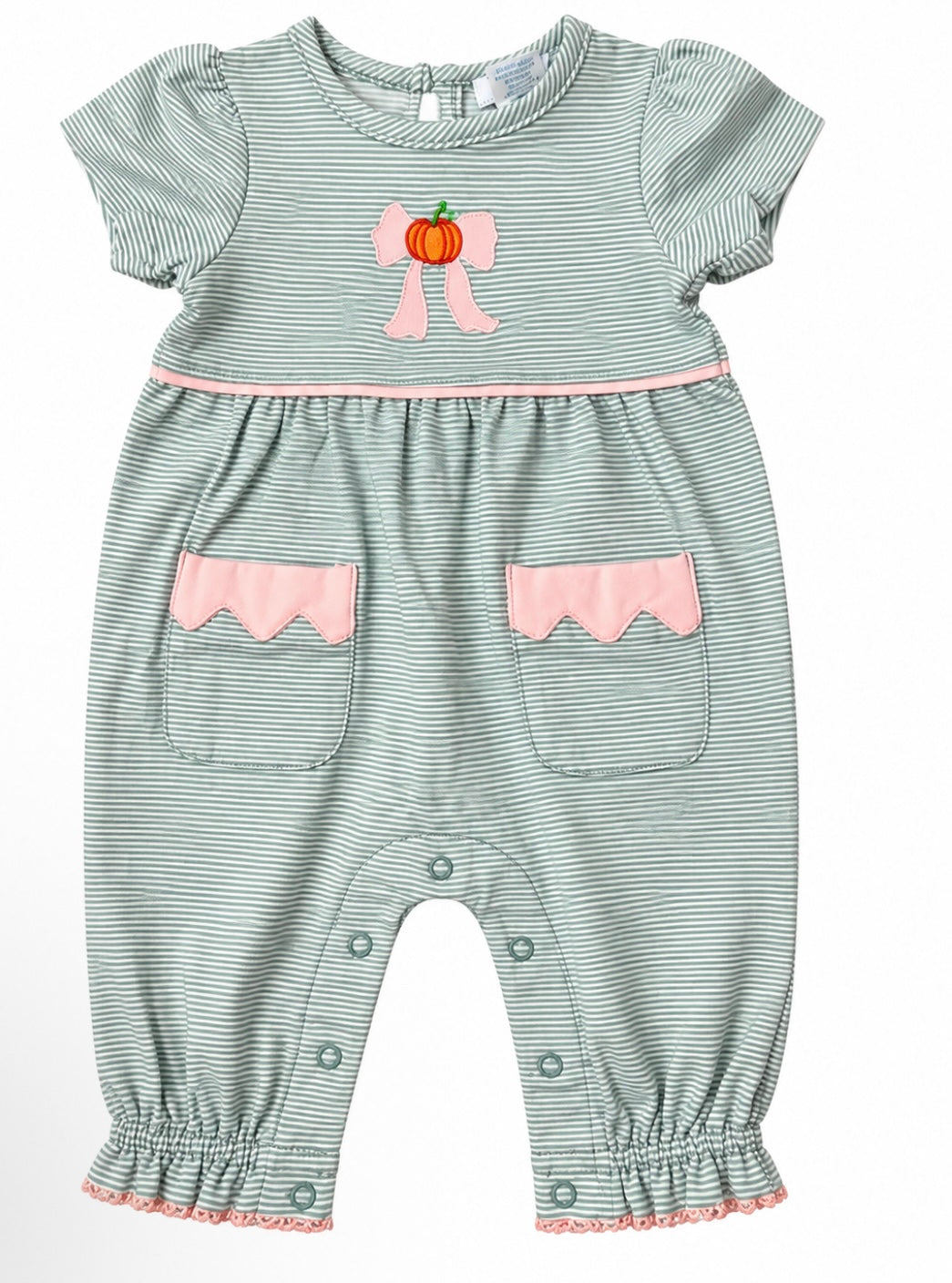 Pumpkin Applique Girl's Romper