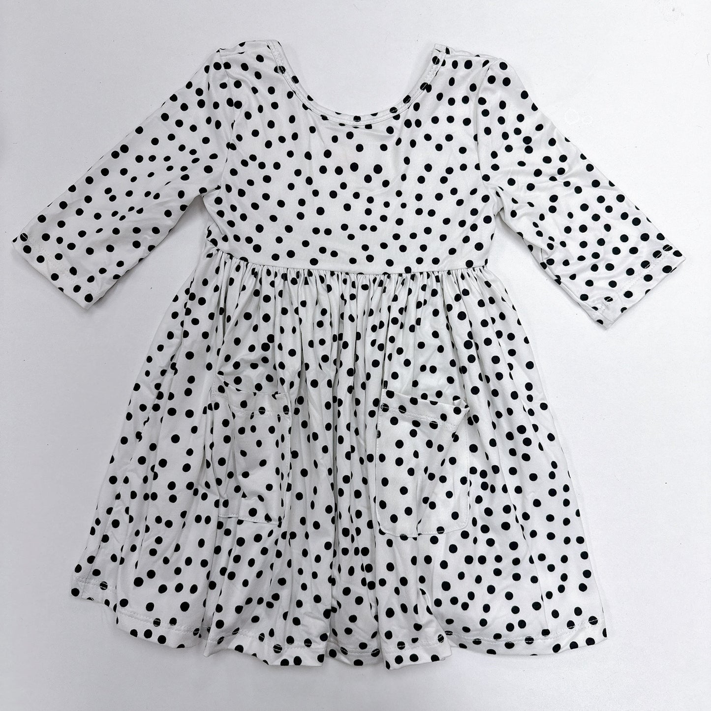 Scattered Dot 3/4 sleeve dress