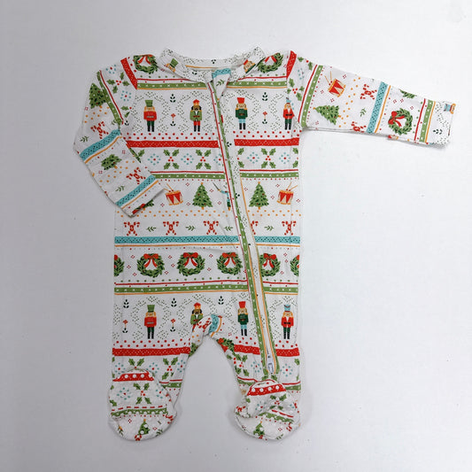 Nutcracker Fair Isle Zipper Footie