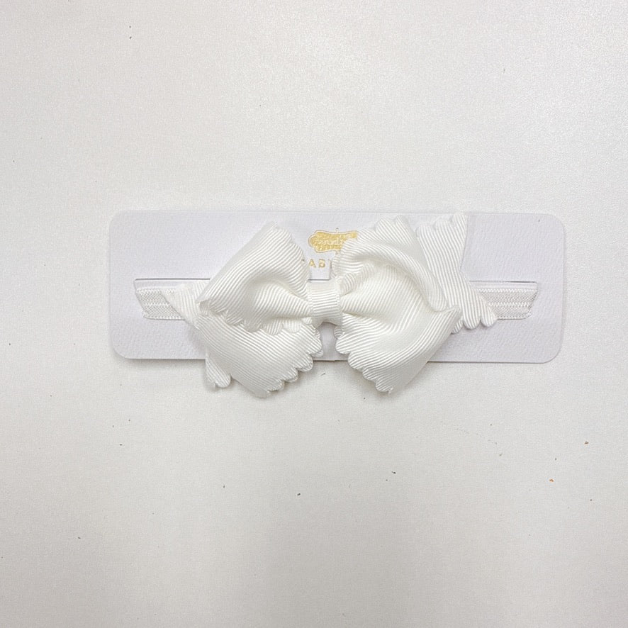 scallop bow headband