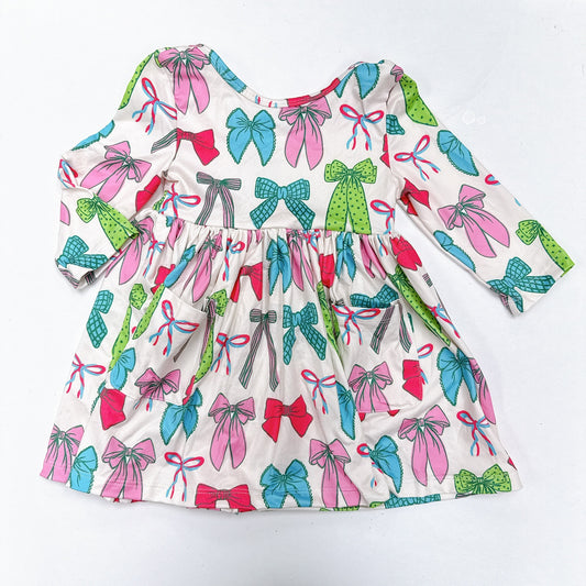 Twirls & Ties l/s pocket dress