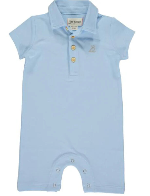 Drift Romper - Pale Blue Pique
