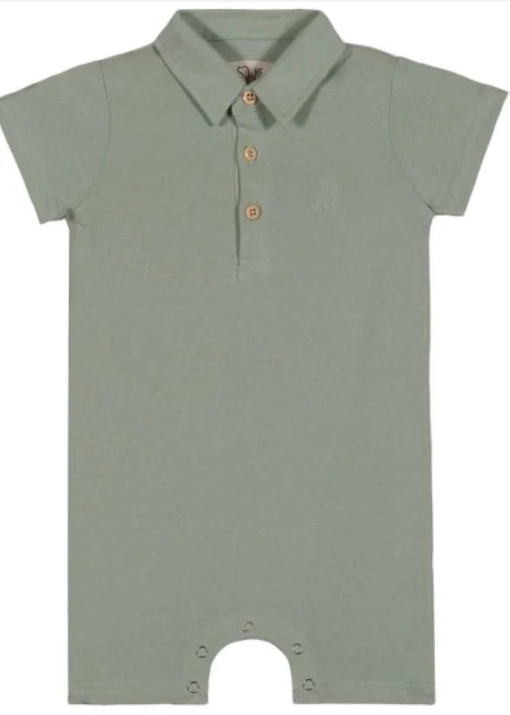 Drift Romper - Sage Pique