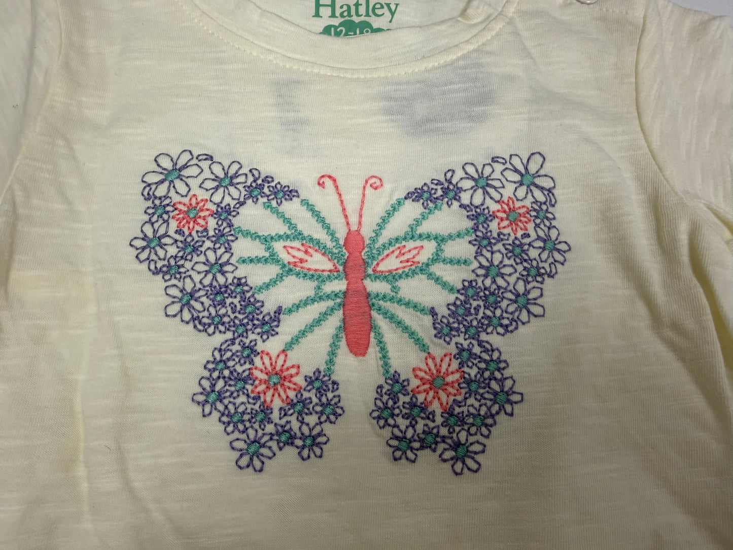 Butterfly Tee Legging Set - Cream/Pink