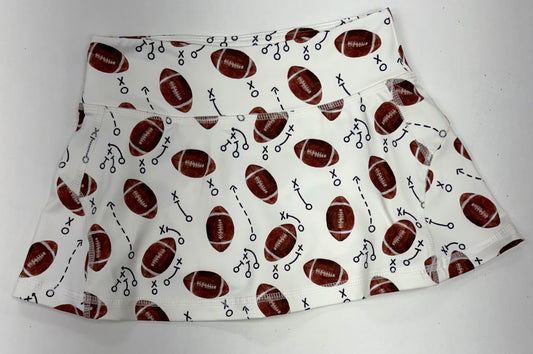 White Football Tennis Skort