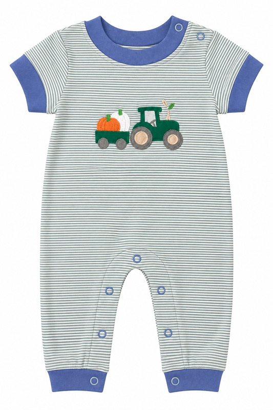 Pumpkin Applique Boy's Romper