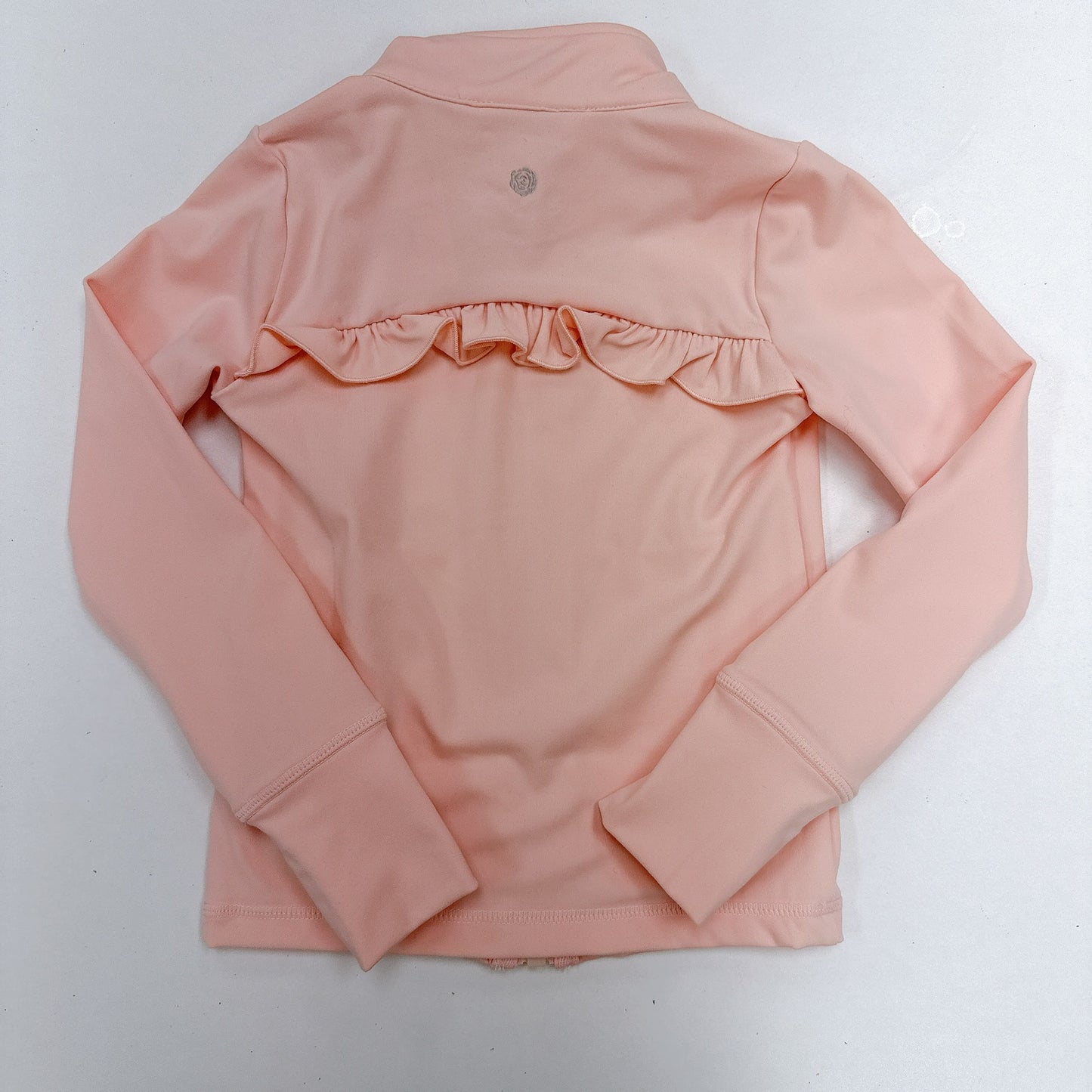 Zen Pink Full Zip Ruffle Active Jacket
