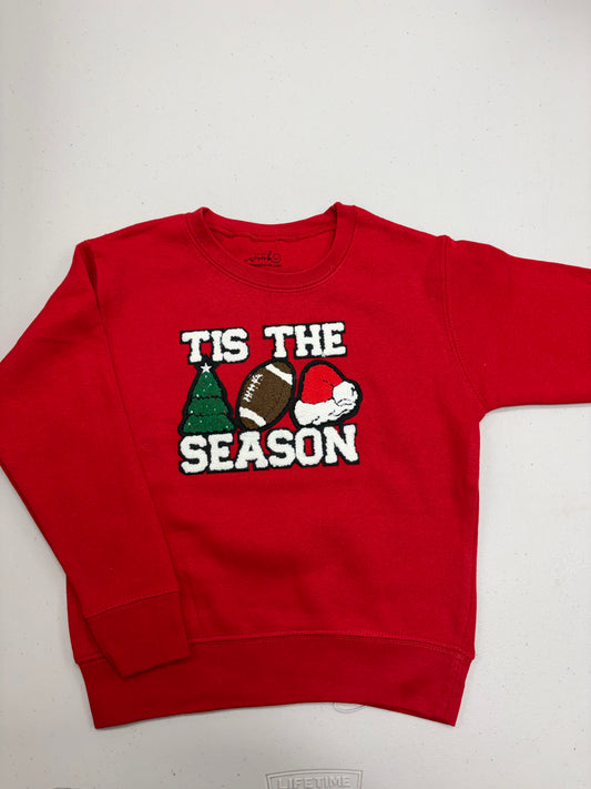 Tis The Season Patch Christmas Sweatshirt