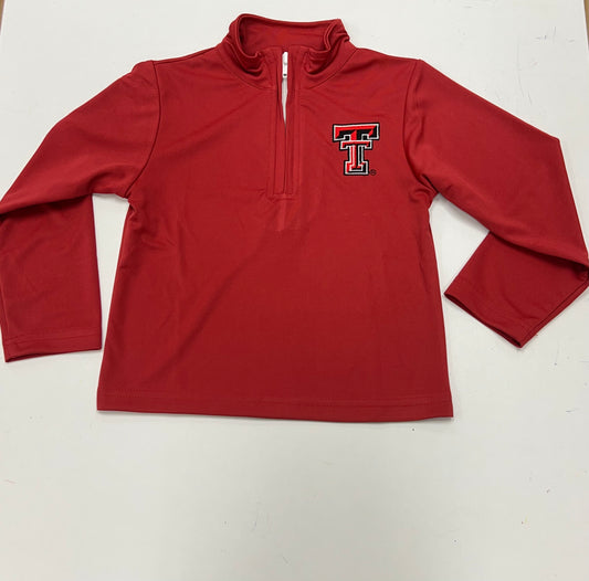 TX Tech red 1/4 zip