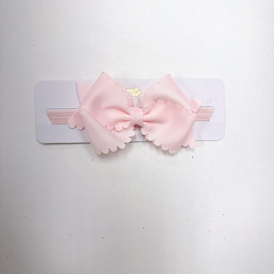 scallop bow headband