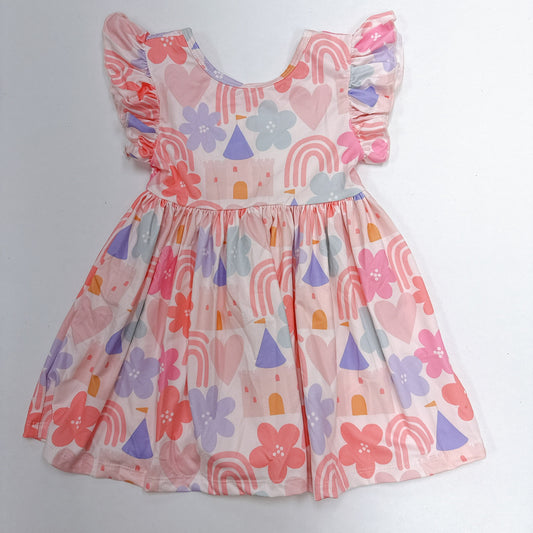 Castles & Rainbows twirl dress