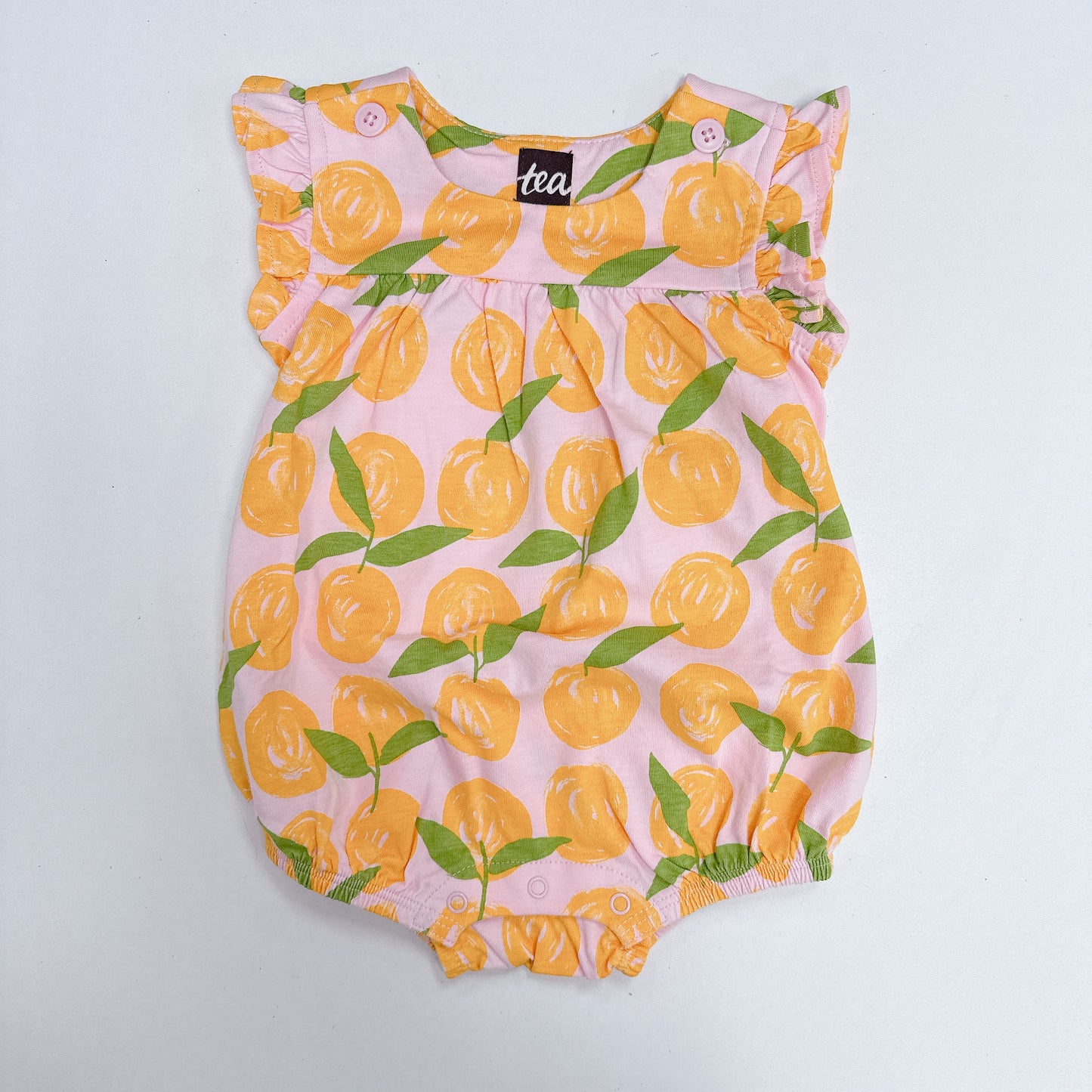 Flutter Baby Romper - Valencia Orange