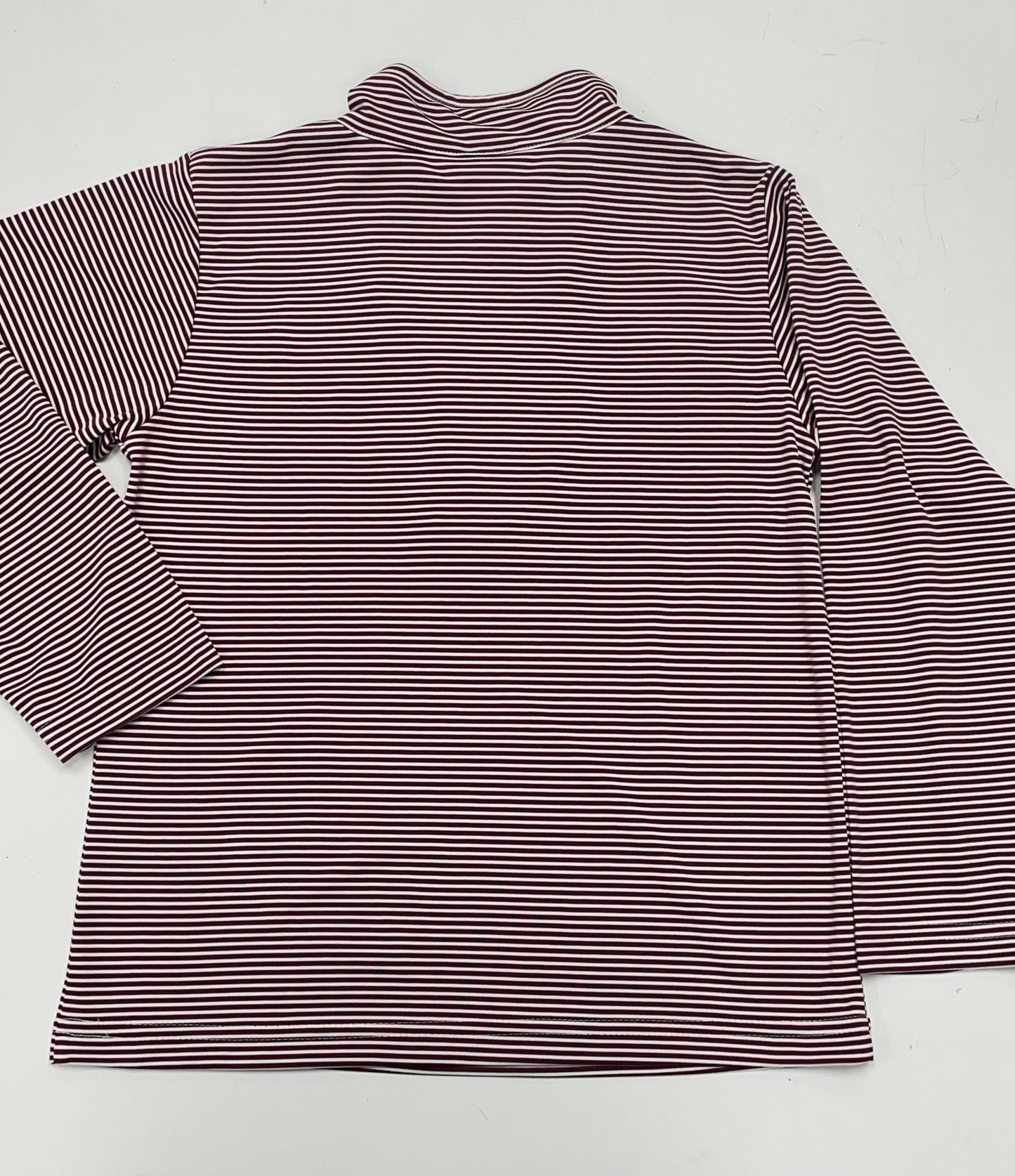 TAMU Embroidered Maroon Stripes 1/4 zip Pullover