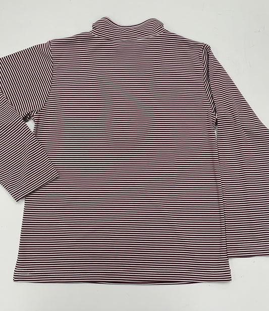 TAMU Embroidered Maroon Stripes 1/4 zip Pullover