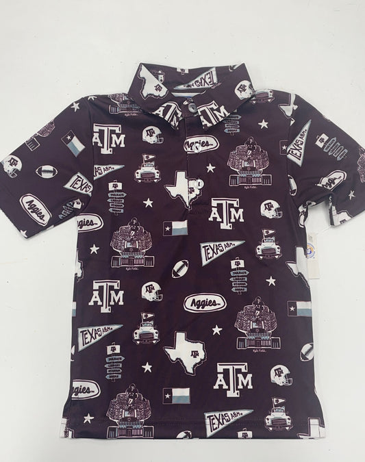 TAMU Impressions print polo