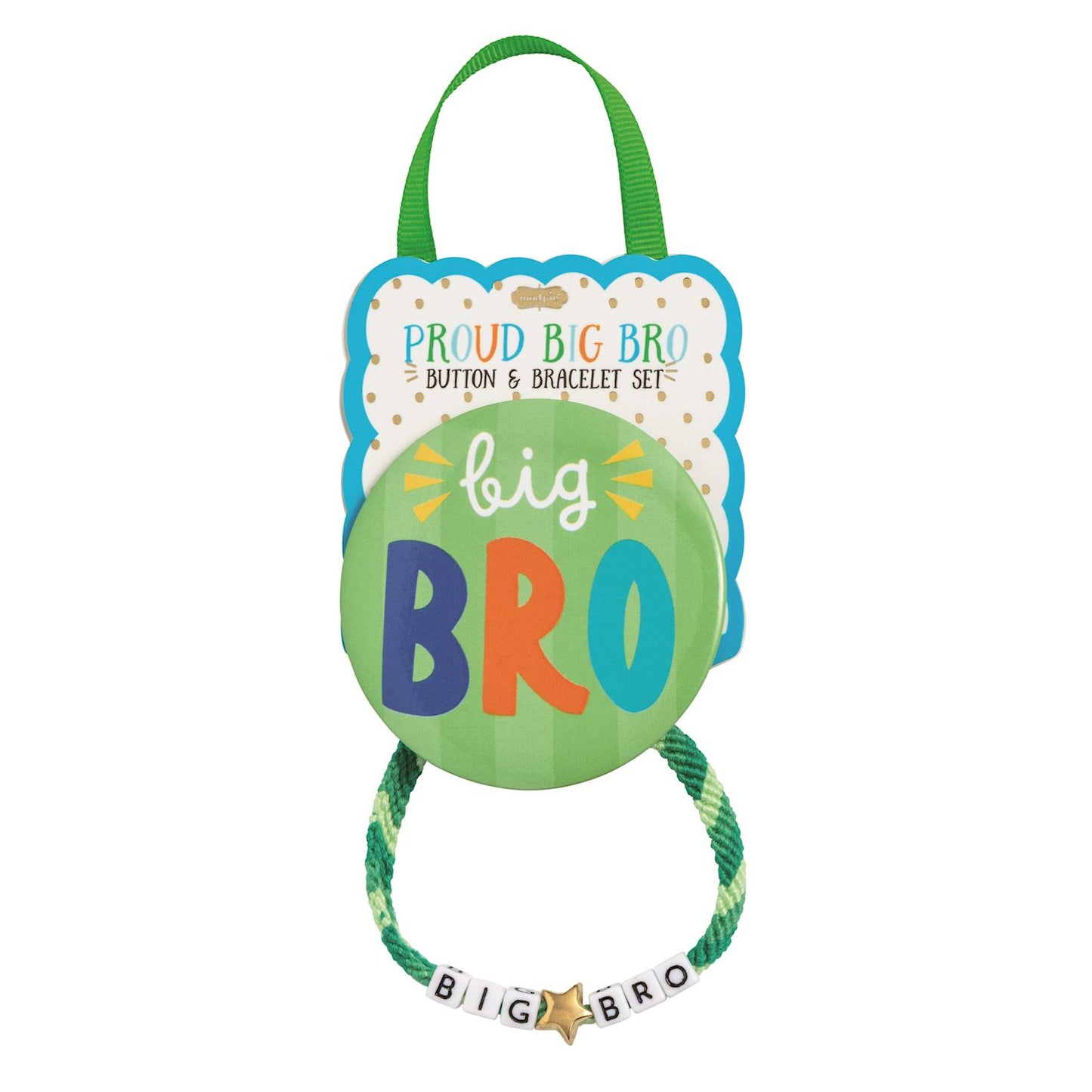 Sibling Bracelet Set - Big Bro Green