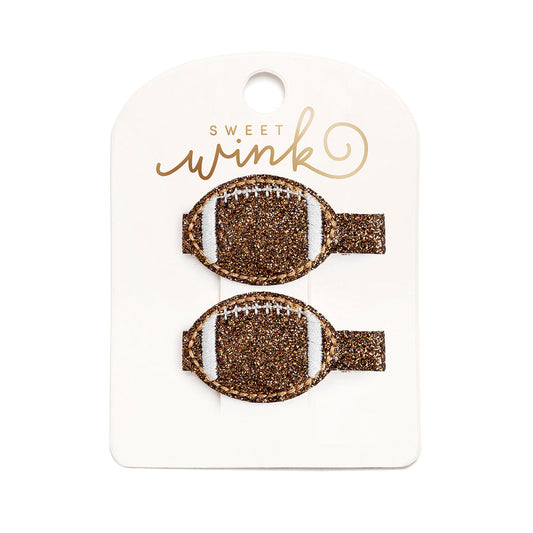 Football Glitter Clip Set