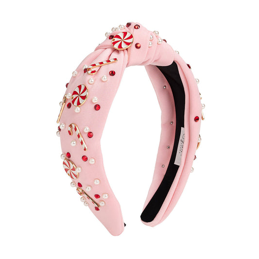 Candy Cane Christmas Gemstone Headband