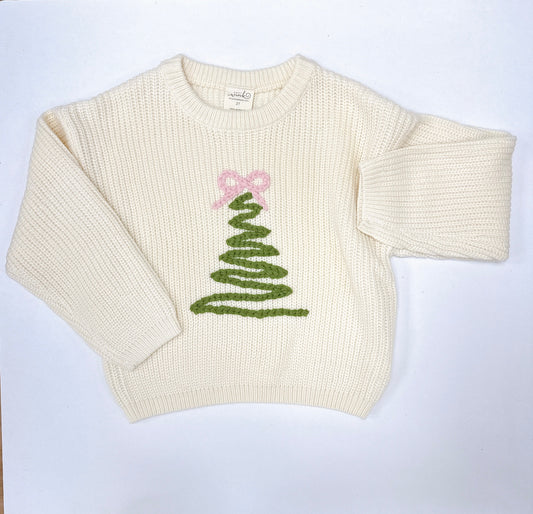 Coquette Christmas Tree Knit Sweater