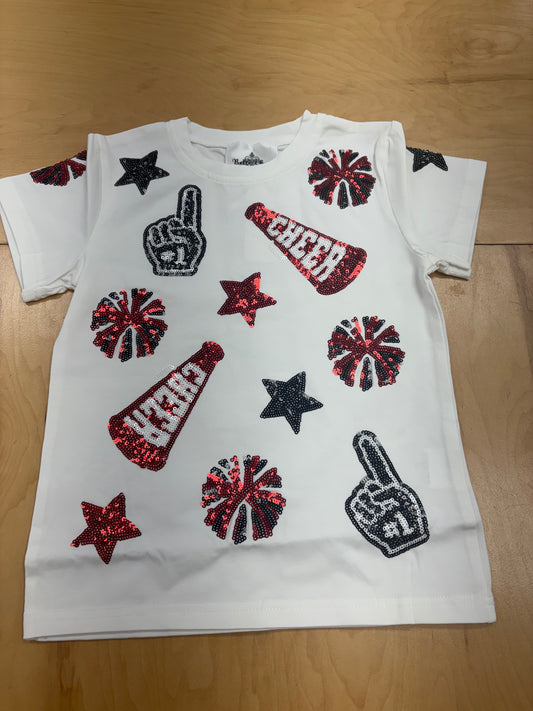Black & Red Cheer Shirt