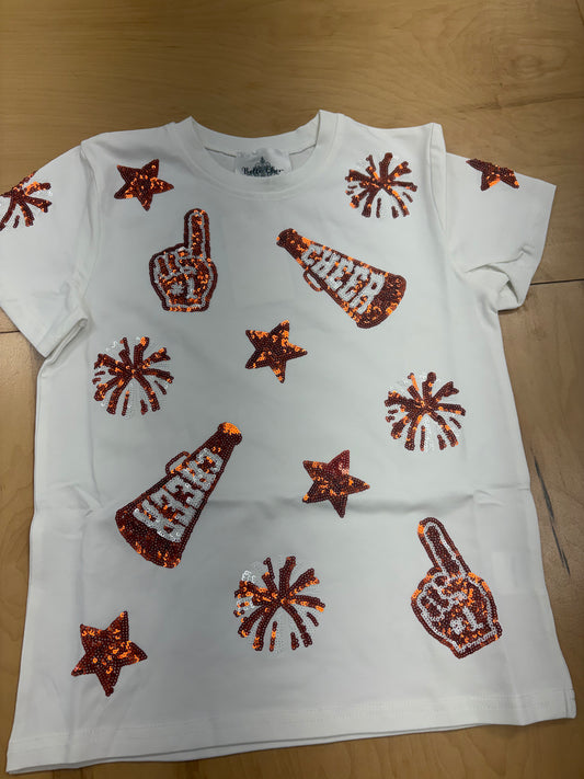 Burnt Orange Cheer Shirt