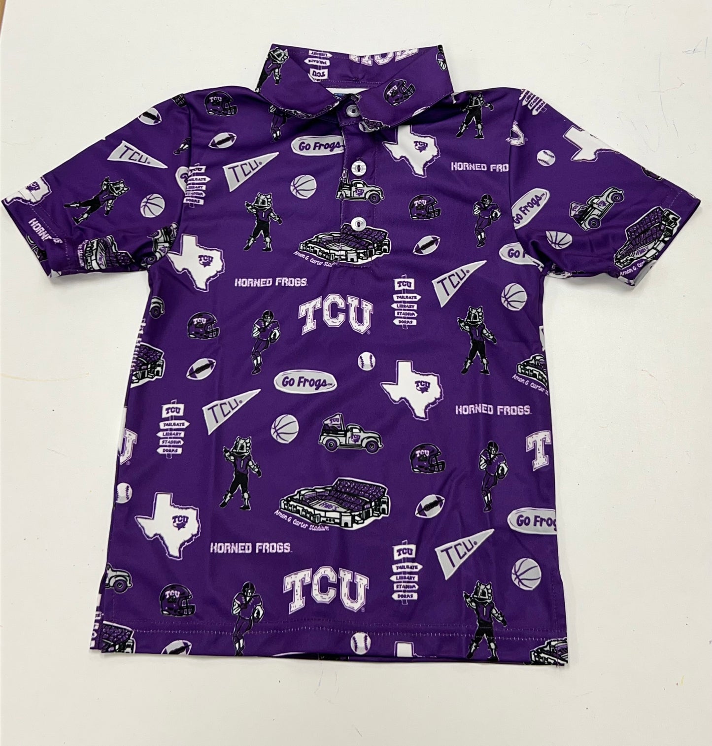 TCU Impressions Print Polo