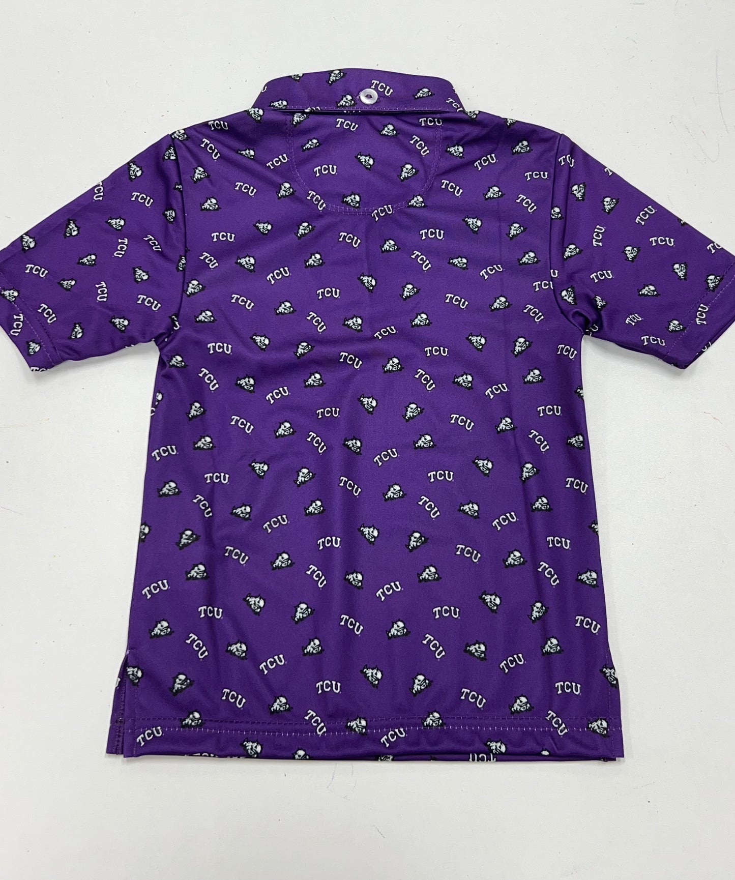 TCU Horned Frogs Repeat Logo Short Sleeve Polo Shirt