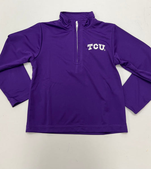 TCU purple 1/4 zip