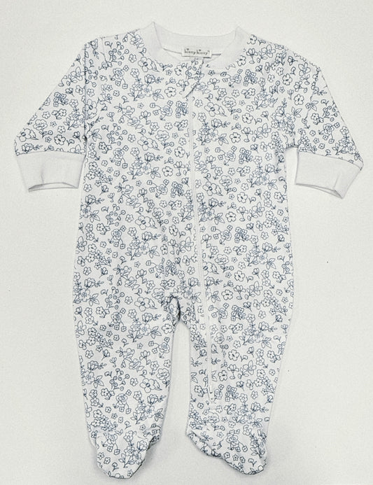 Fall Flowers- Footie w/ Zipper