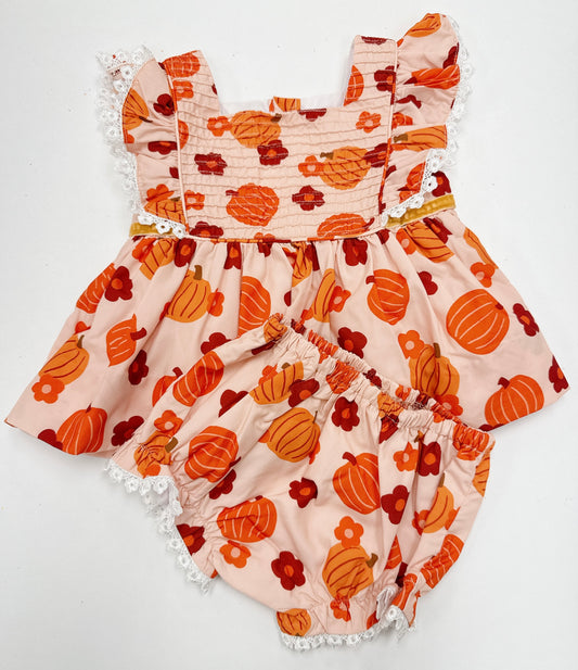 Autumn Pumpkin Diaper Cover Set