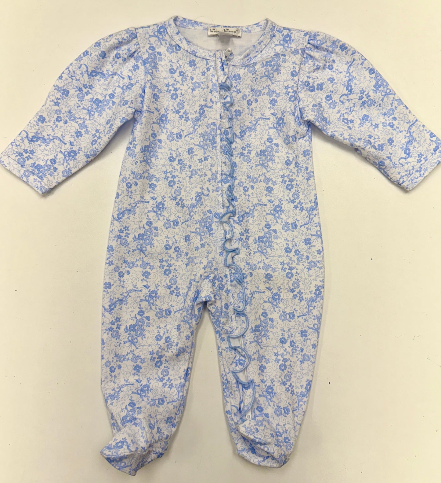 Old English Roses- Footie w/ Zipper