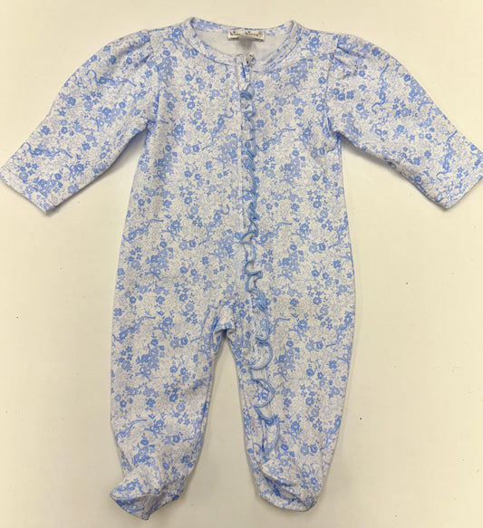 Old English Roses- Footie w/ Zipper