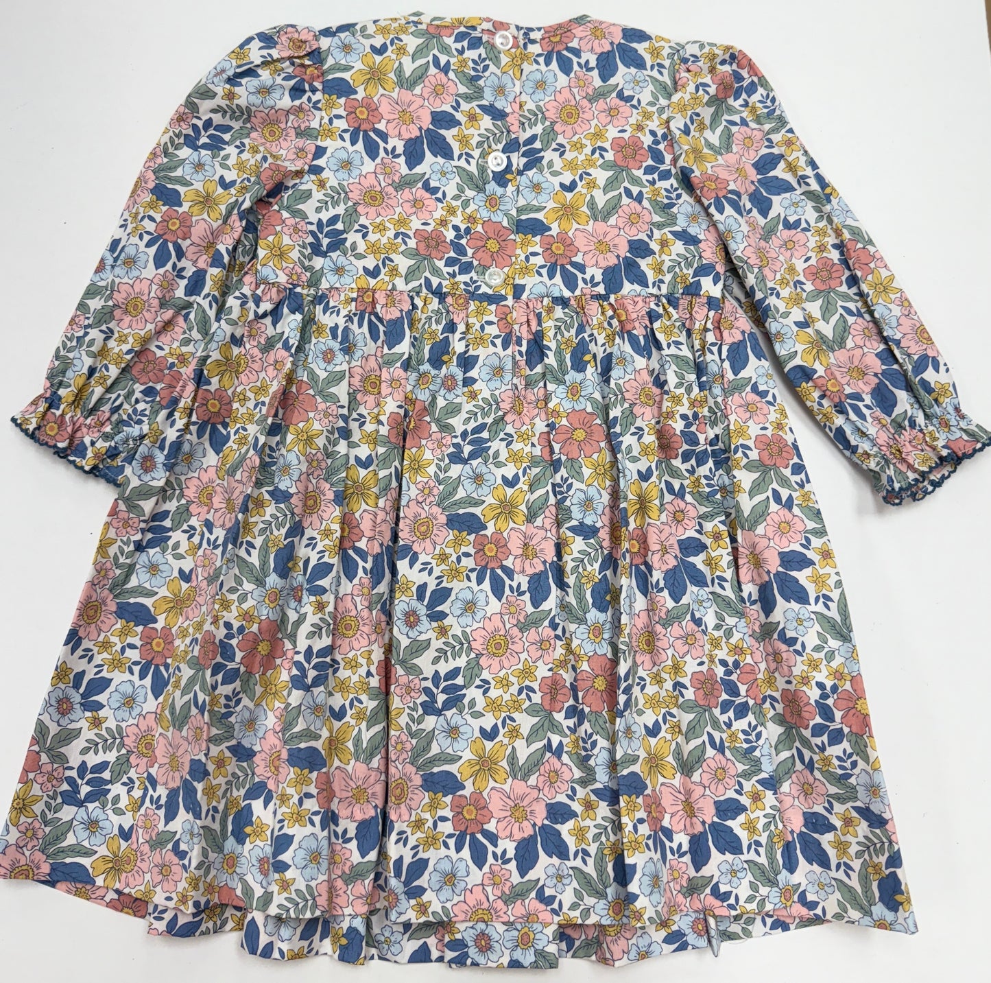 Autumn Blooms Smocked Dress