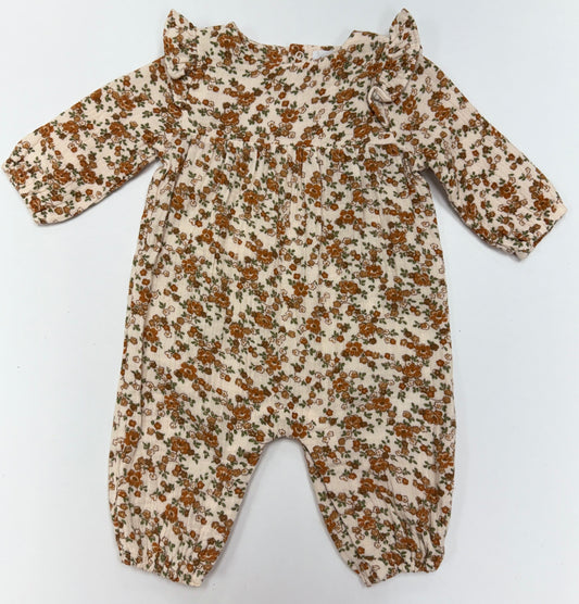 Prairie Calico- Ruffle Sleeve Romper