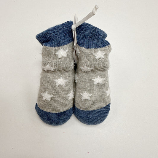 White Chenille Star Sock