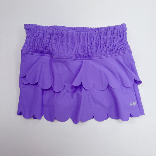 Girls Neon Purple Active Tiered Flare Skort