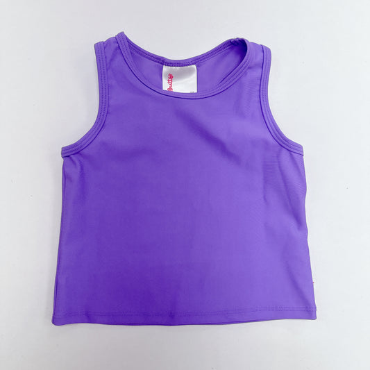 Girls Neon Purple Active Tank Top
