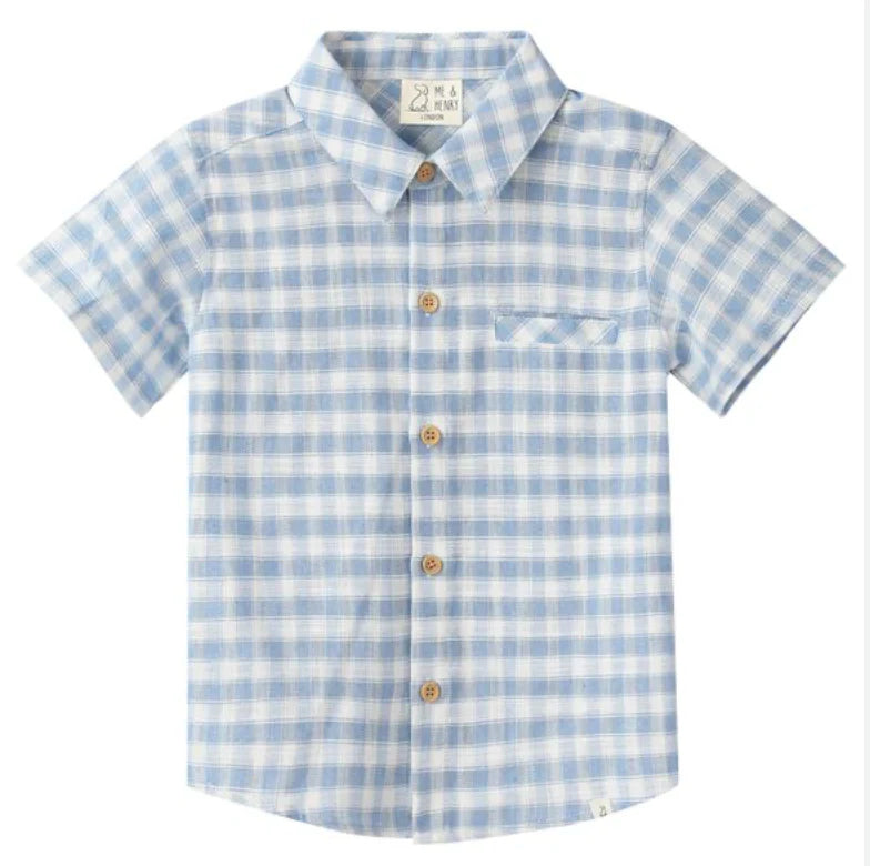 Newport Woven Shirt - Blue and White Plaid